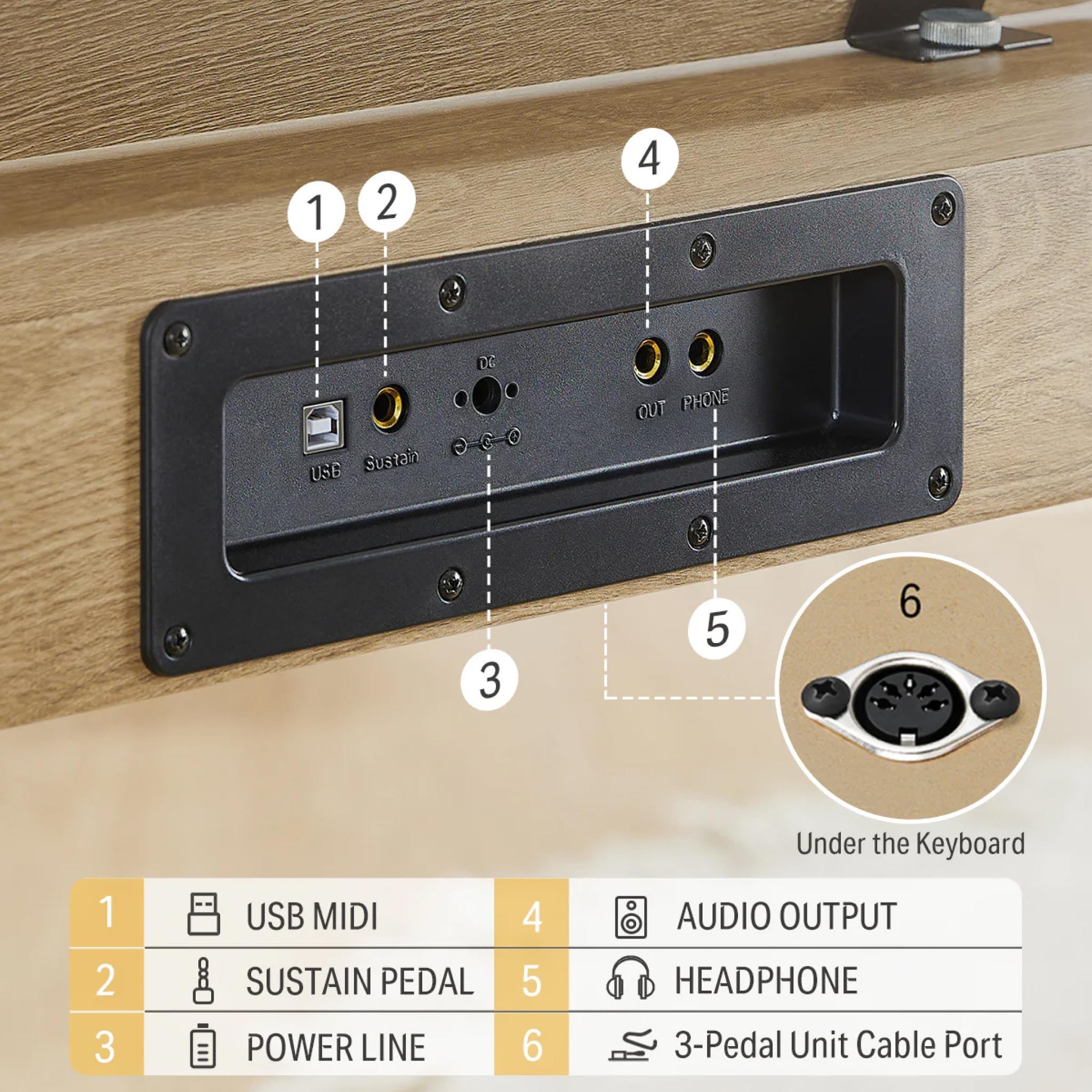  Đàn piano điện Donner DDP-60 Wooden