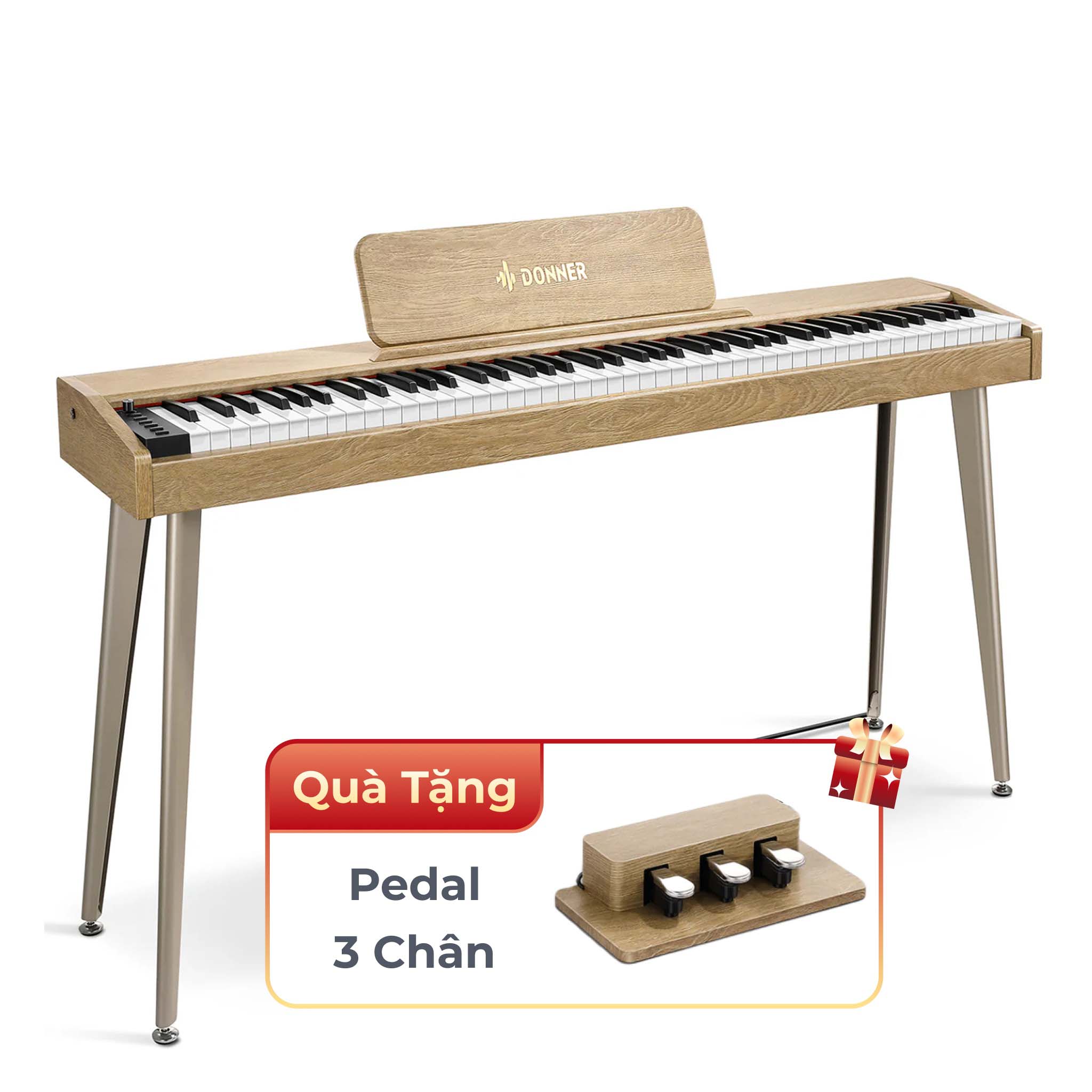  Đàn piano điện Donner DDP-60 Wooden