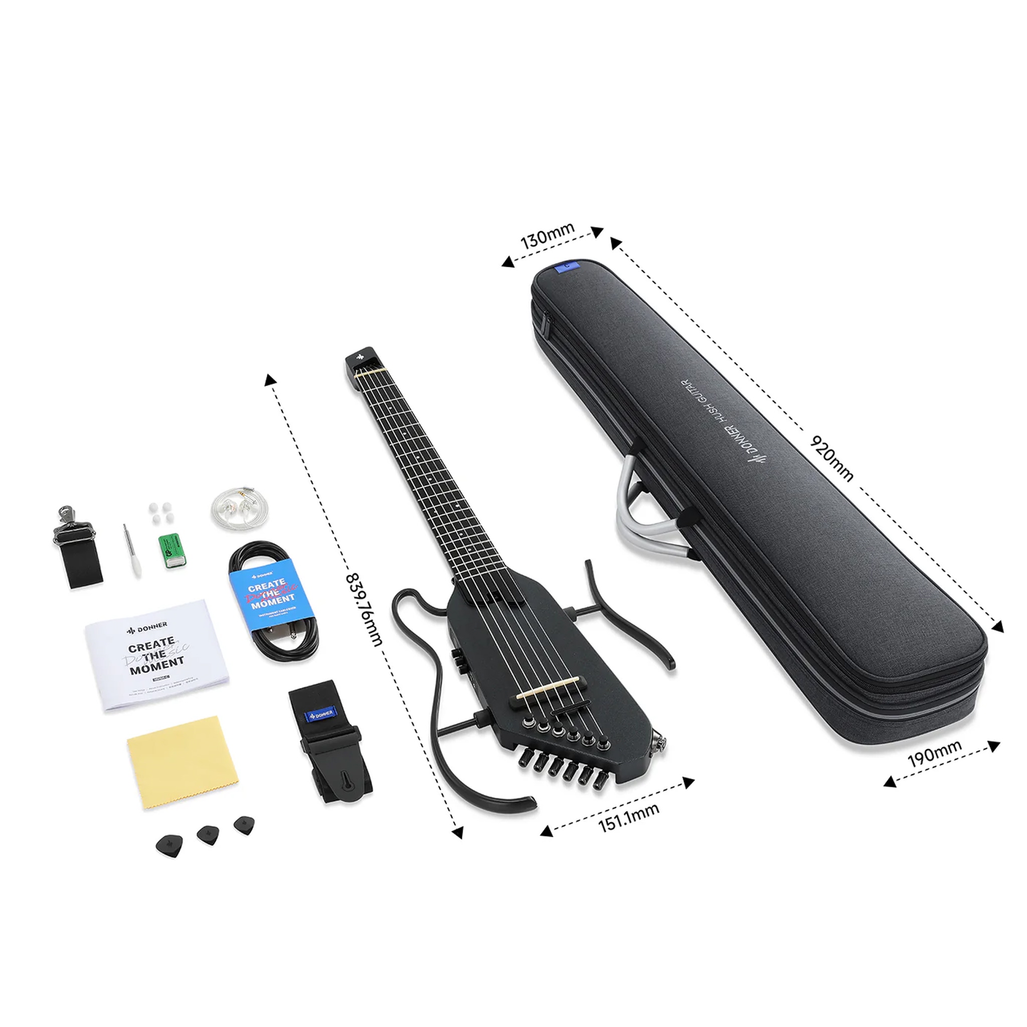  Đàn guitar DONNER HUSH C màu đen