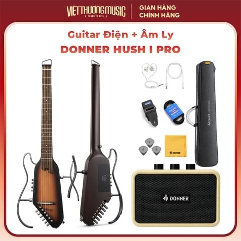  Đàn guitar Donner Hush I Pro Sunburst 