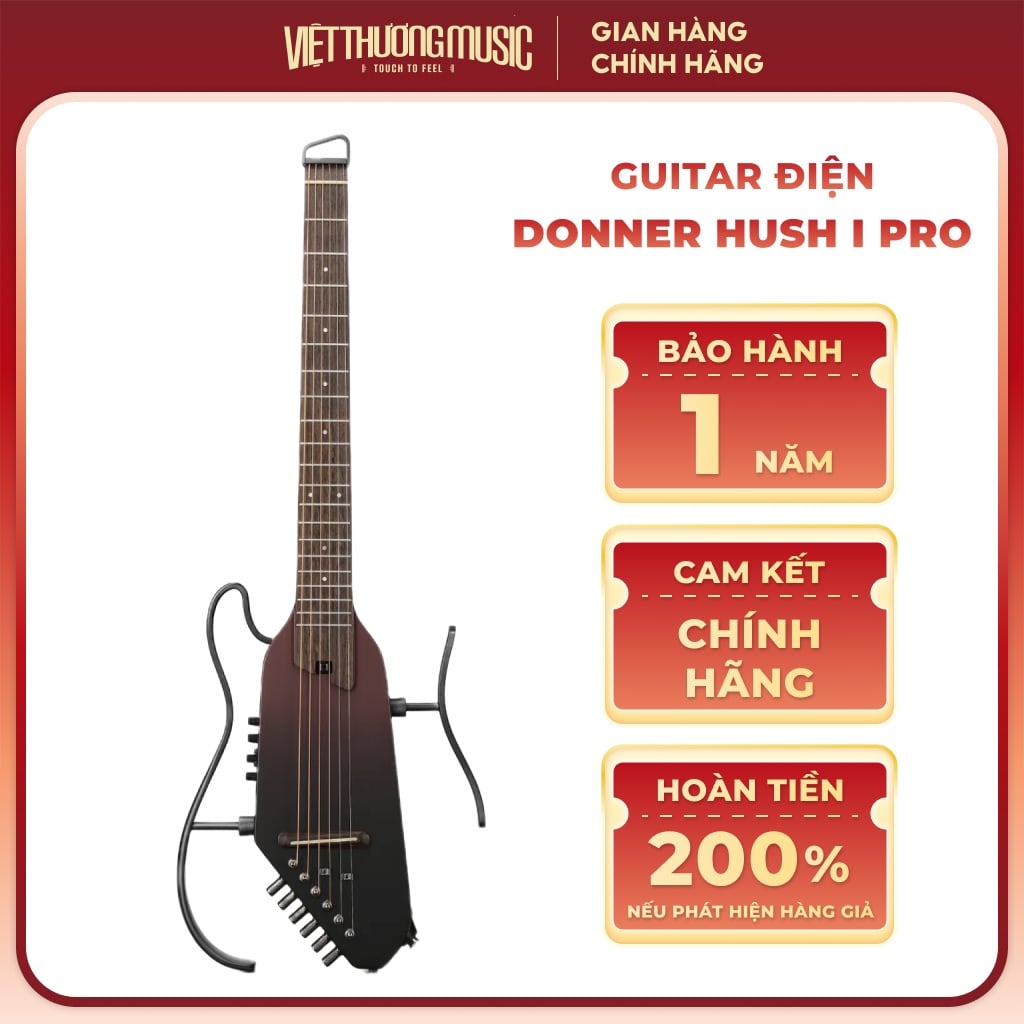  Đàn guitar Donner Hush I Pro Sunburst