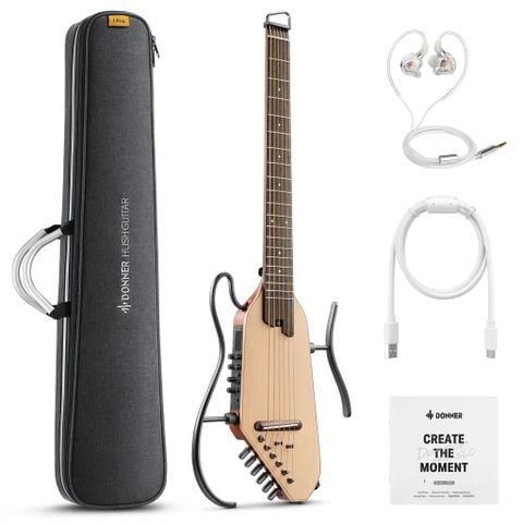 Đàn guitar Donner Hush I Pro Natural Spruce 