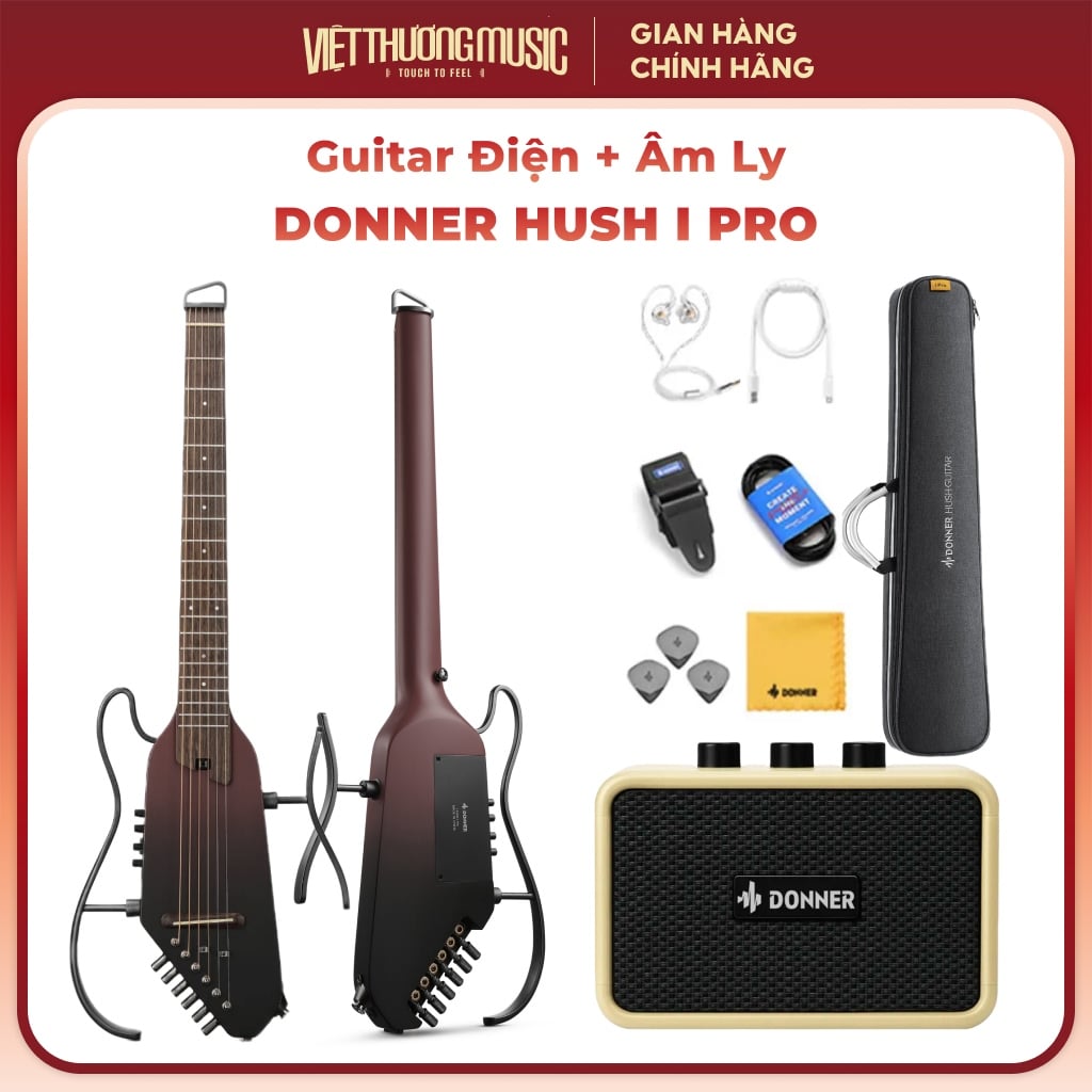  Đàn guitar Donner Hush I Pro màu trắng