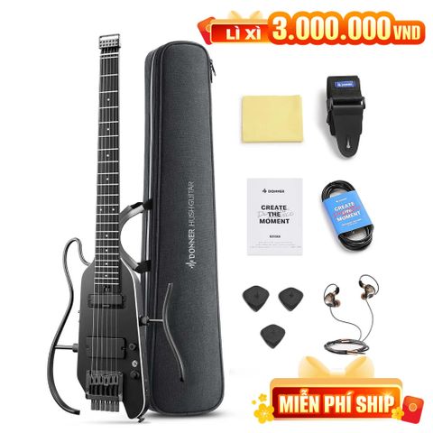  Đàn guitar điện Donner Hush X Pro màu đen 
