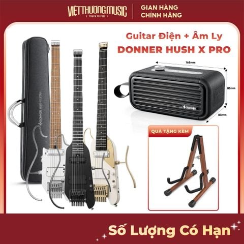  Đàn guitar điện Donner Hush X Pro màu đen 