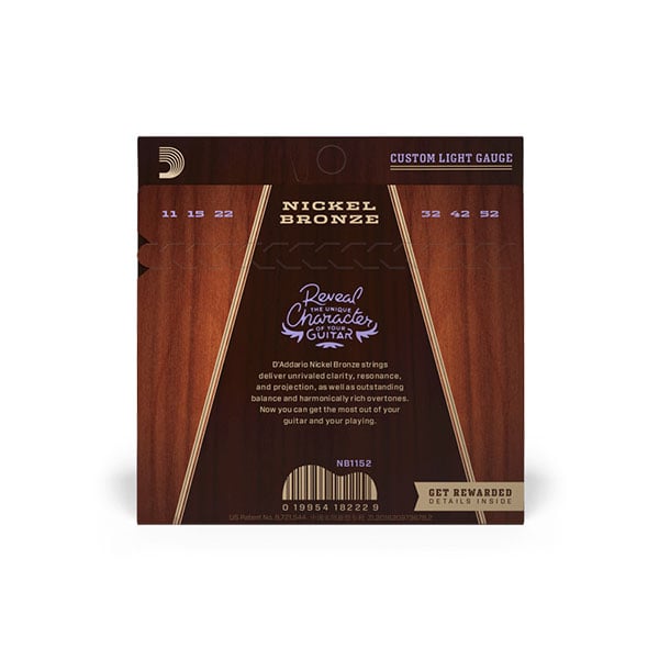  DADDARIO NB1152 BỘ DÂY ACOUS GUITAR NICKEL BRONZE CST LITE (Hàng trưng bán)