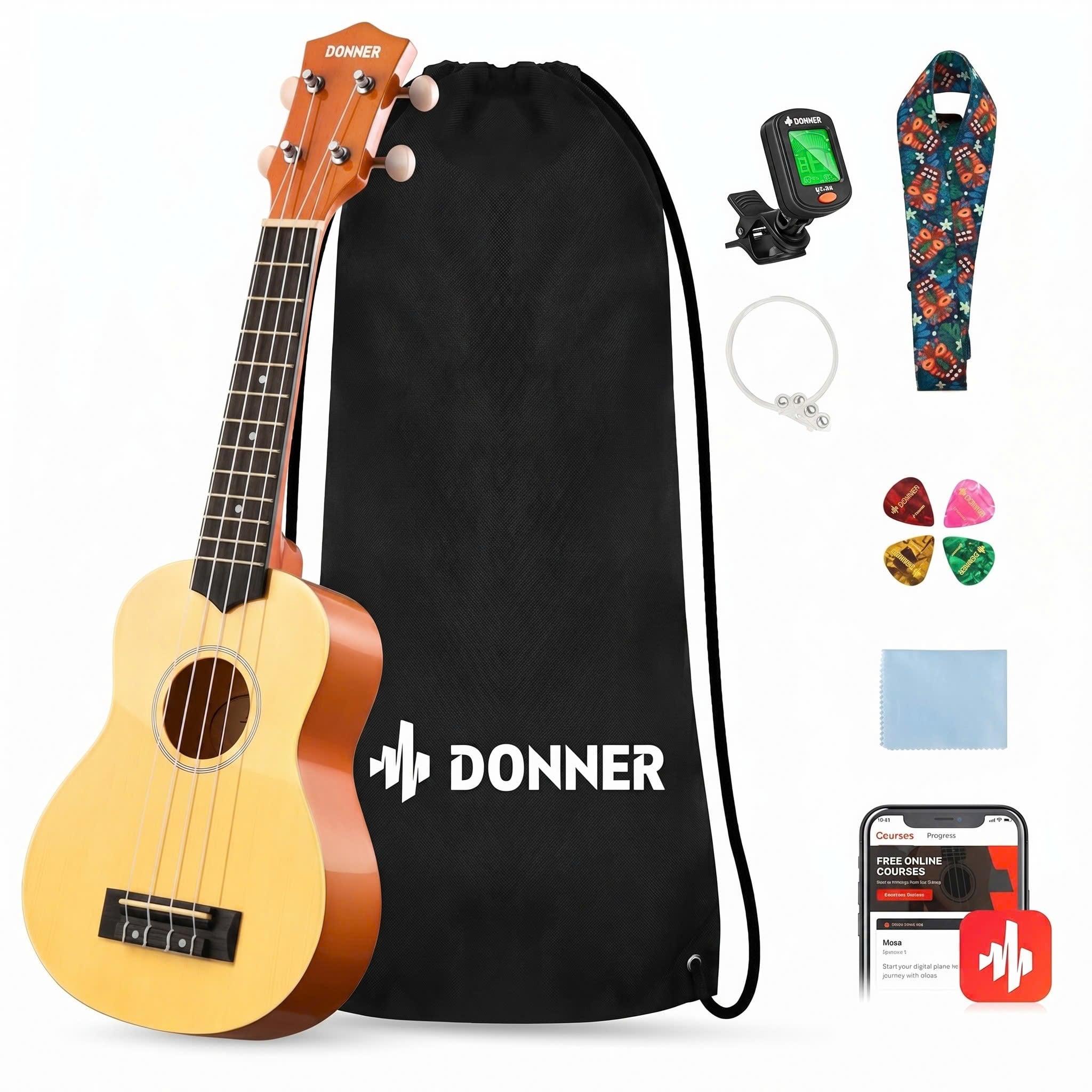  Đàn Ukulele Donner DUS-10 Rainbow Series Soprano
