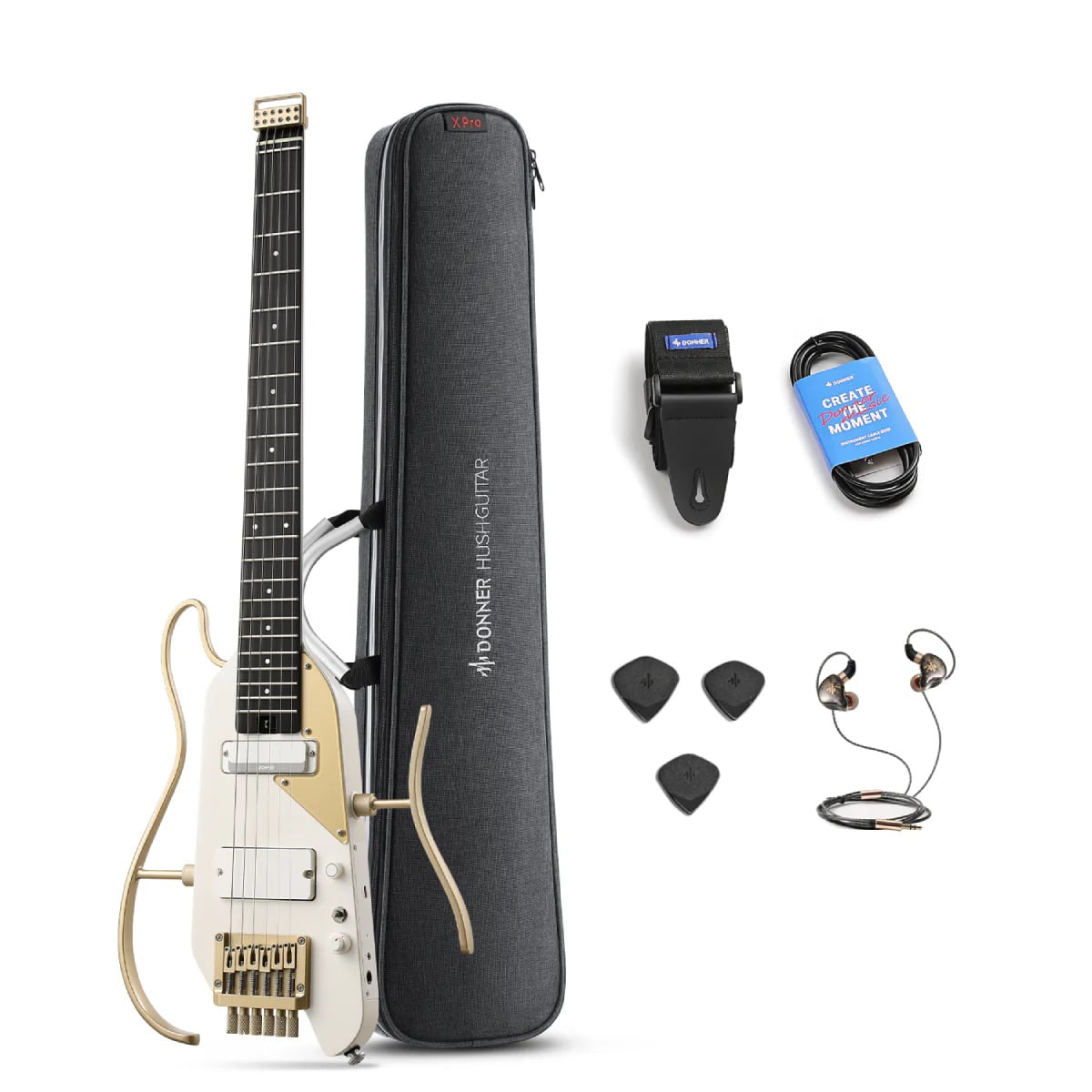  Đàn guitar điện Donner Hush X Pro màu đen
