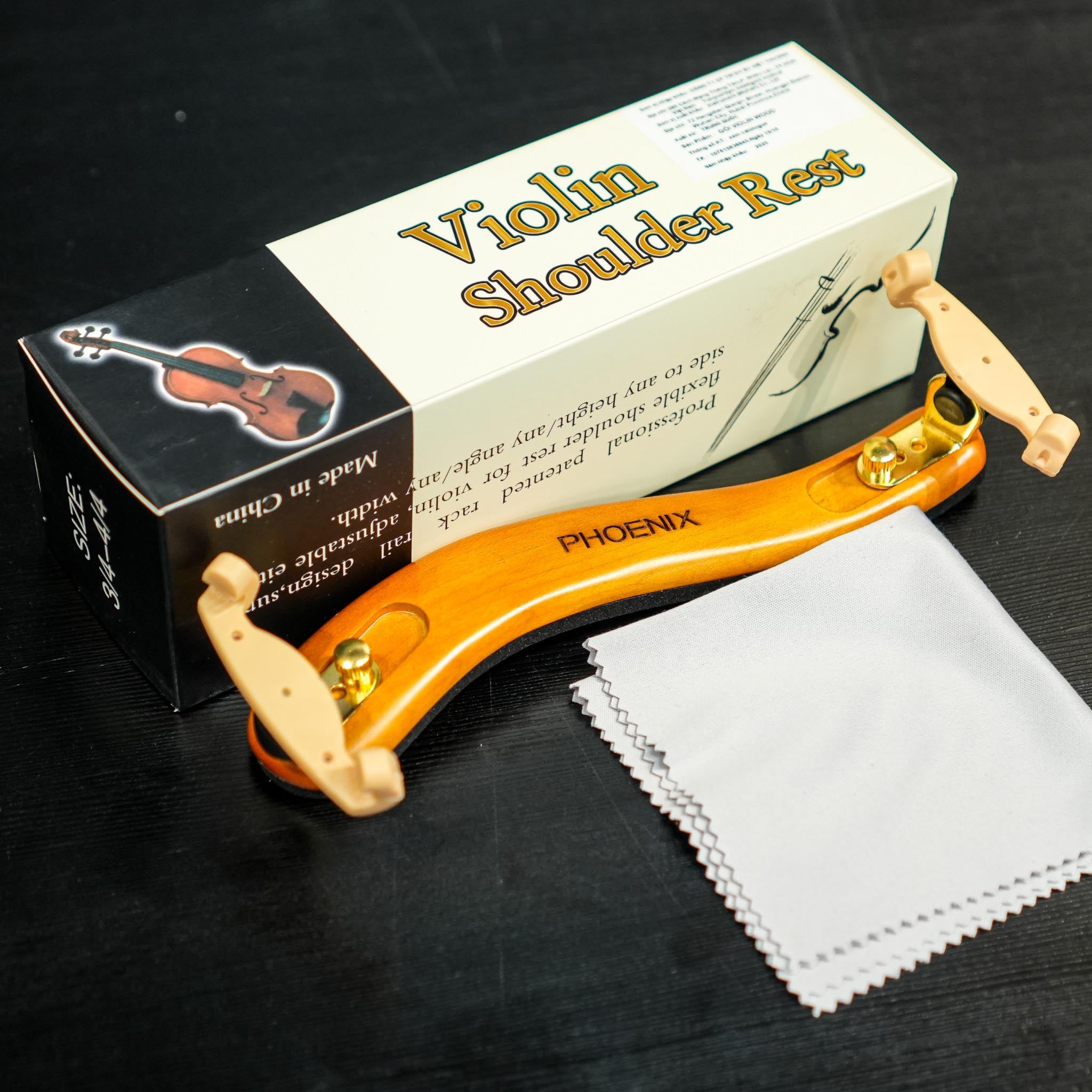  PHOENIX GỐI VIOLIN WOODEN SHOULDER REST SIZE 3/4 VÀ 4/4