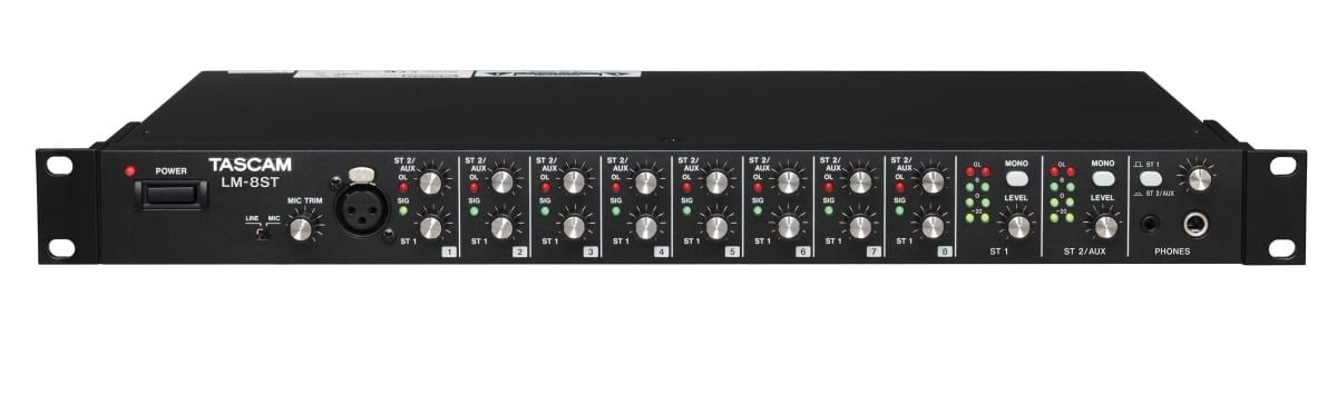  TASCAM LM-8ST MIXER STEREO 8 KÊNH RACKMOUNT 