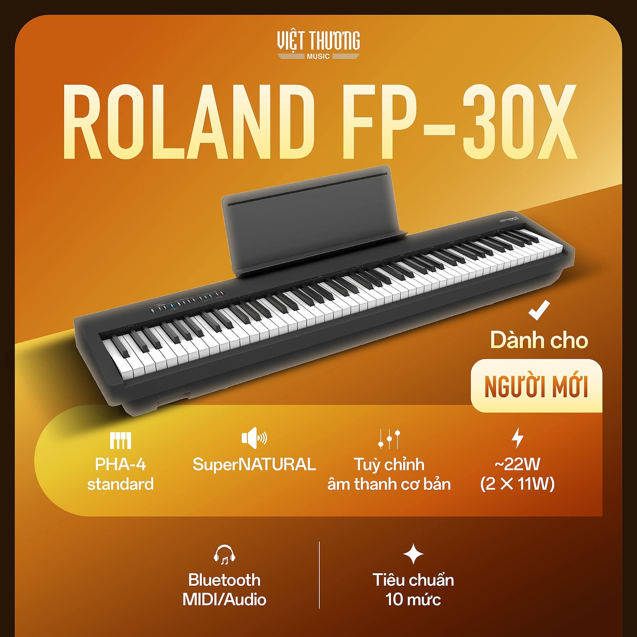  Đàn piano điện ROLAND FP-30X màu đen