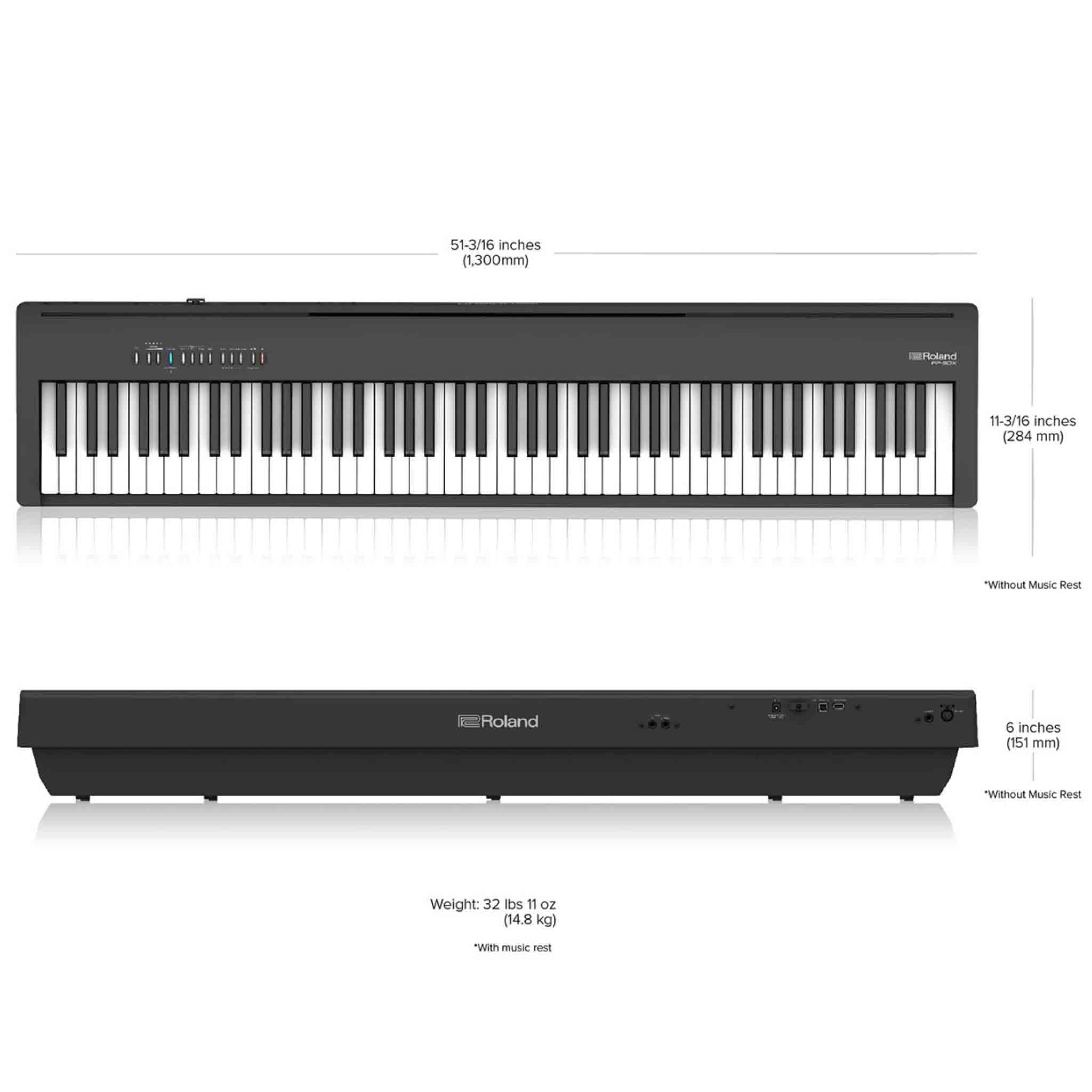  Đàn piano điện ROLAND FP-30X màu đen