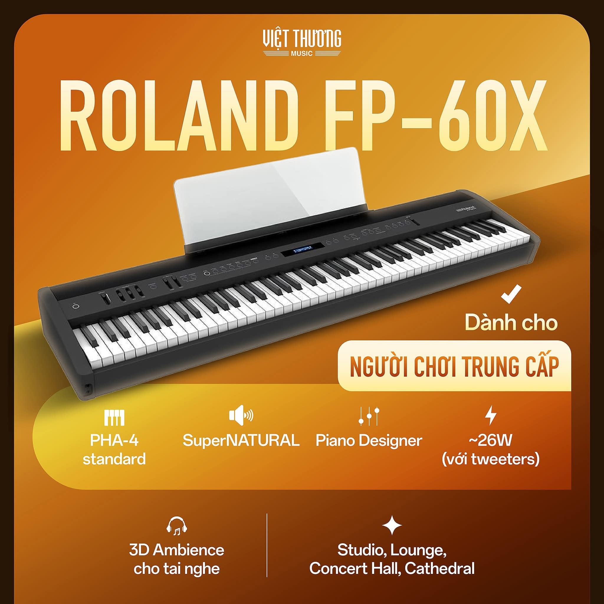  Roland FP-60X màu trắng