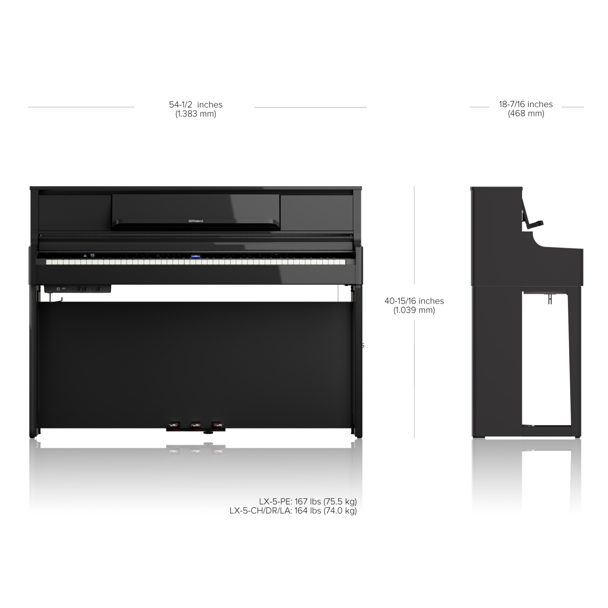  Đàn piano điện ROLAND LX-5 màu đen