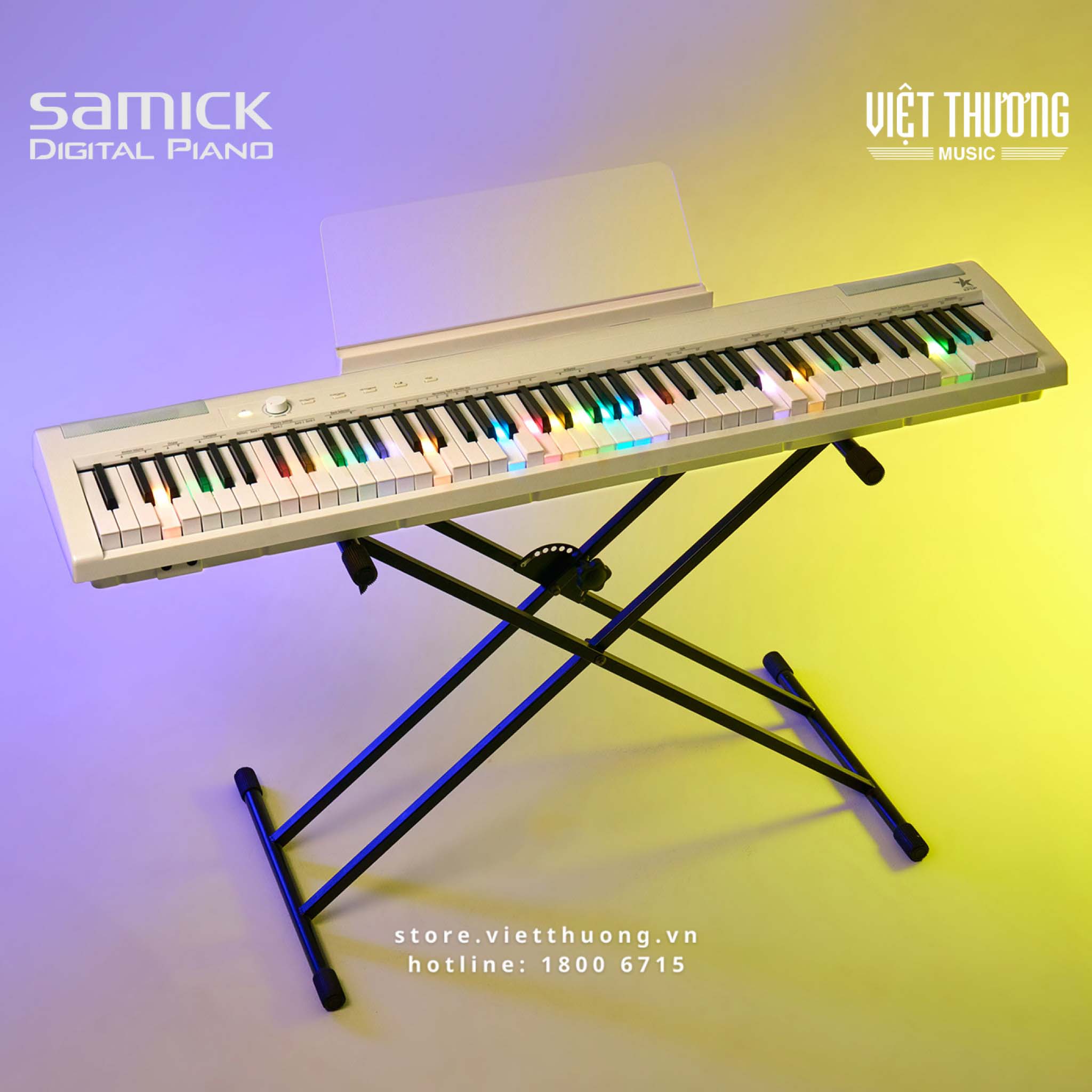  Đàn piano điện Samick SP-L88 di động, gọn nhẹ