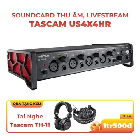  Sound Card TASCAM US-4X4HR BỘ CHUYỂN ĐỔI ÂM THANH USB (4 IN/4 OUT) 