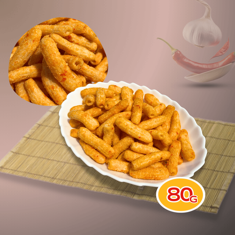  NUI SẤY TỎI ỚT 80G DẠNG SNACK NHẬT QUỲNH 