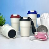  Ly Giữ Nhiệt Dáng Cốc Cà Phê SUS316 450ml – 5 Màu Nắp Flip – Khắc Laser Từ 1 Ly – Con Hiu Hồng Gift 