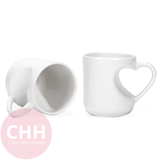  Ly Sứ Trắng Quai Tim Lõm Theo Yêu Cầu - In Cá Nhân Hóa Từ 1 Cái - Con Hiu Hồng Gift 
