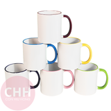 In Ly Sứ Viền Màu Quai Tròn Theo Yêu Cầu - In Cá Nhân Hóa Từ 1 Cái - Con Hiu Hồng Gift 