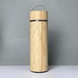  Bình Giữ Nhiệt Vỏ Tre Quai Inox 450ml – Khắc Laser Logo – Con Hiu Hồng Gift 