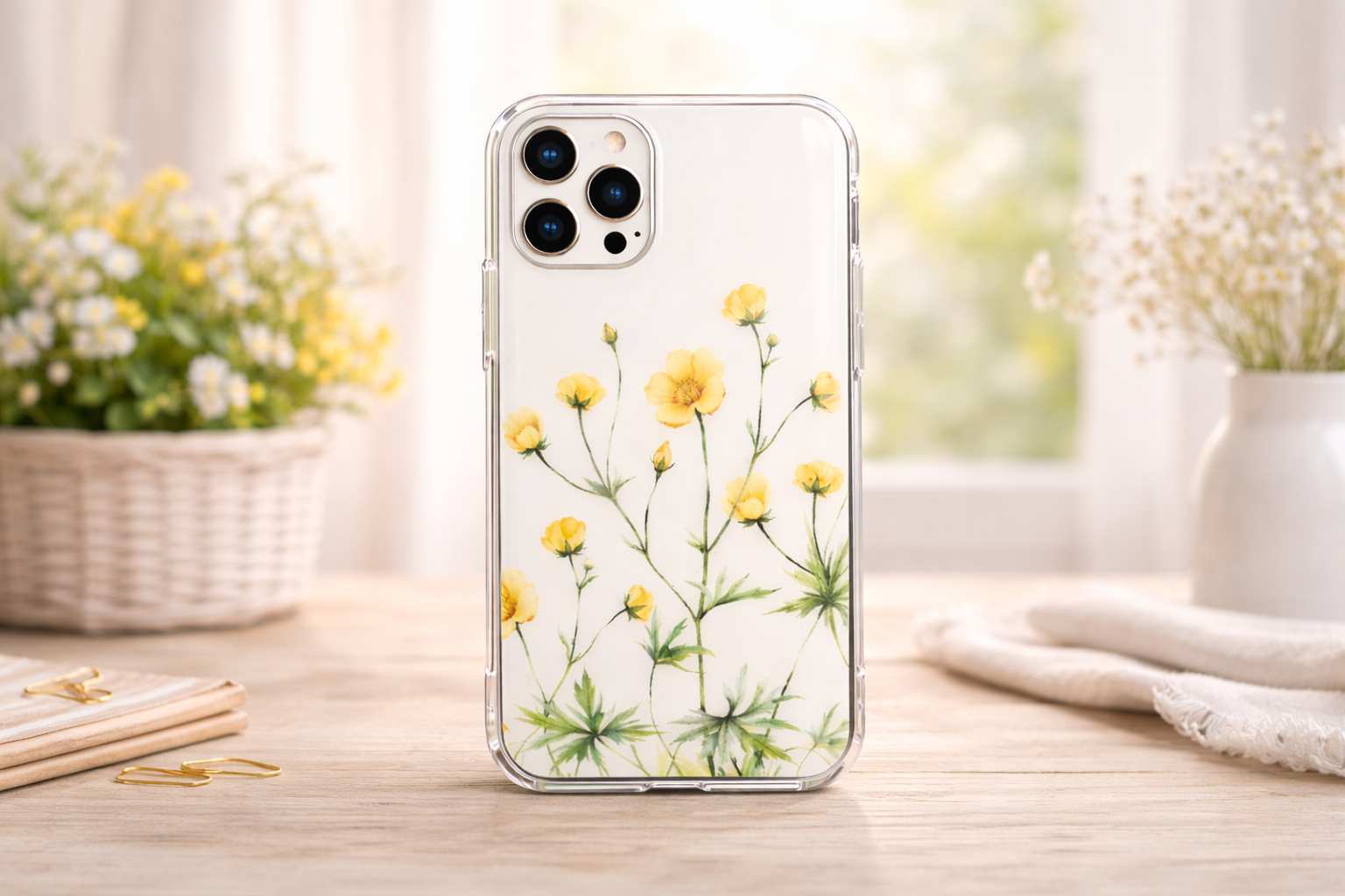  Ốp lưng hoa vàng Vintage nhẹ nhàng 