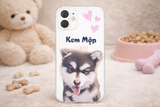  Ốp lưng iPhone kem mập chó husky cute clear case 