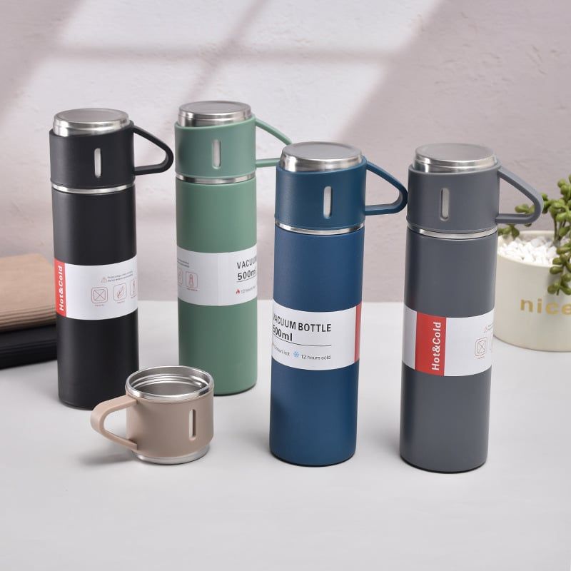  Bộ bình giữ nhiệt inox 304 kèm cốc nhỏ inox 