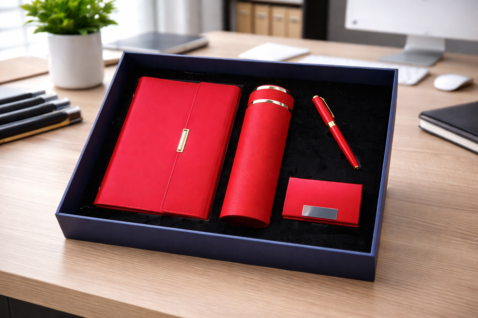  Bộ Gift set bình, bút , sổ và namecard sang trọng 