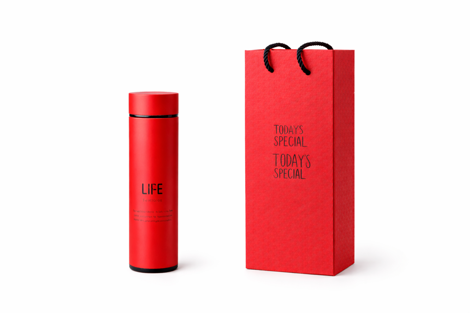  Bộ giftset bình nước giữ nhiệt màu đỏ 