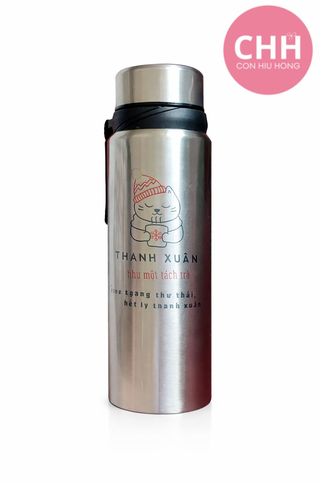  Bình giữ nhiệt có quai 800ml kim loại 