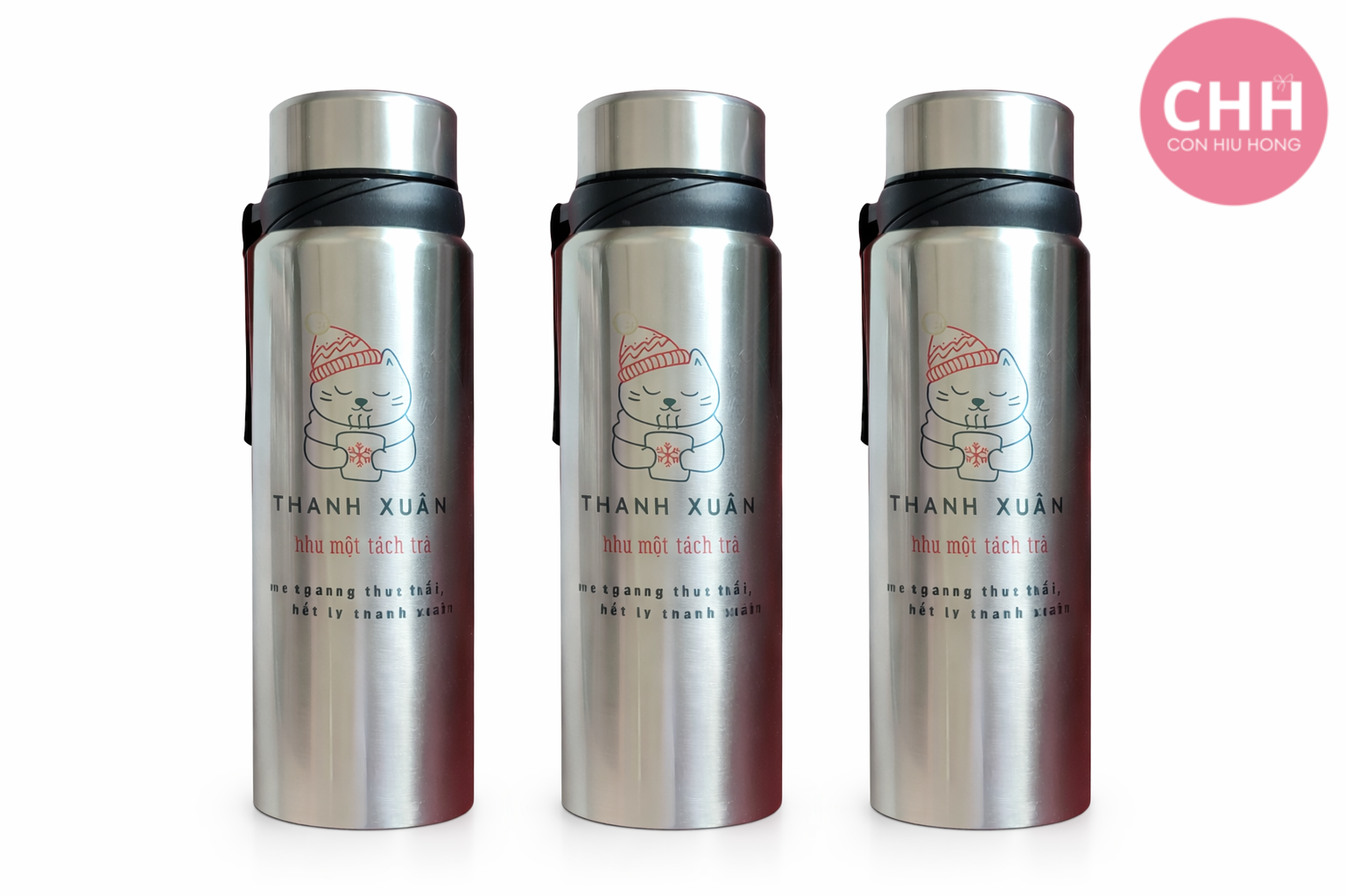  Bình giữ nhiệt có quai 800ml kim loại 