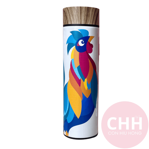 Bình giữ nhiệt nắp gỗ bamboo