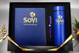  Bộ Giftset: Sổ Da, Bút Ký (Xanh Navy) 