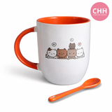  In hình lên ly bầu muỗng màu (kèm thêm muỗng) 