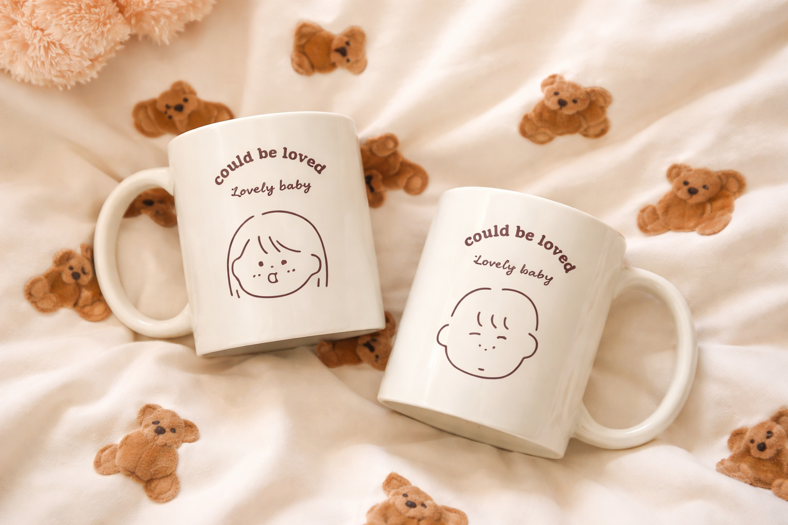  Ly sứ trắng in Lovely baby 