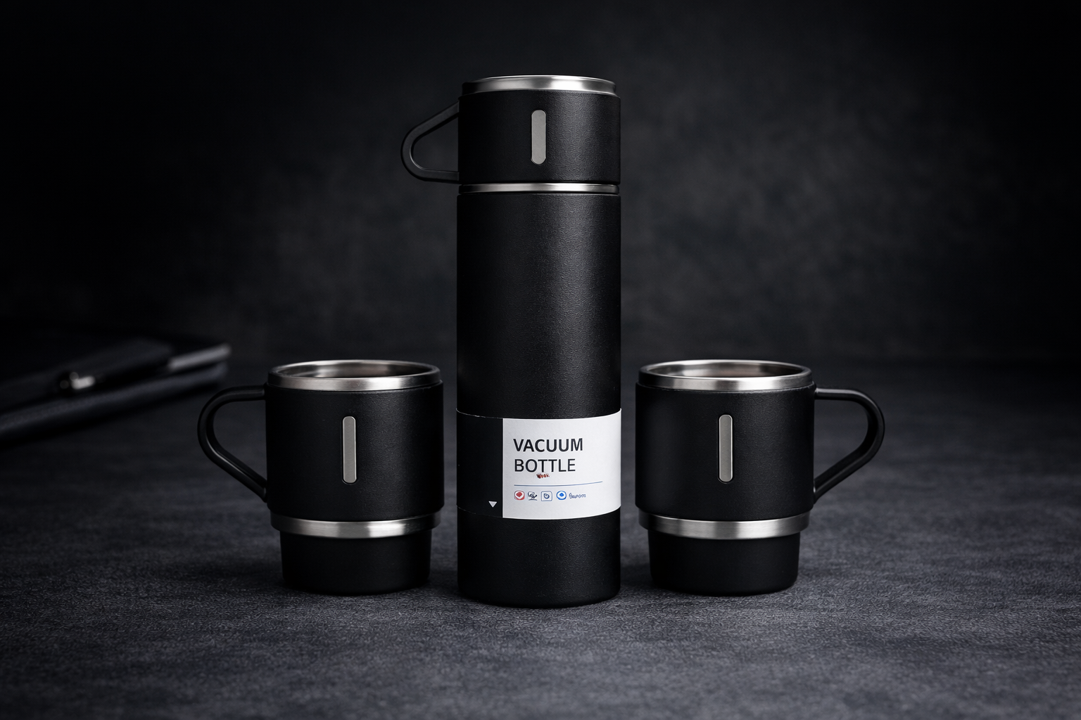  Bộ bình giữ nhiệt inox 304 kèm cốc nhỏ inox 