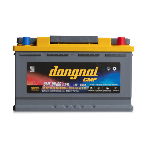  Ắc quy khô miễn bảo dưỡng Đồng Nai CMF DIN80 [LN4] - 12V - 80Ah 