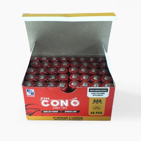  Pin Con Ó Đa Dụng R03 PVC - Size AAA - Hộp 40 viên 