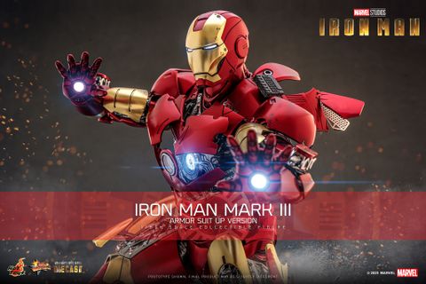 [ĐẶT TRƯỚC] HOT TOYS EXCLUSIVE - Hot Toys MMS825B : Iron Man Mark III (Armor Suit Up Version) Special Edition 1/6th scale Collectible Figure