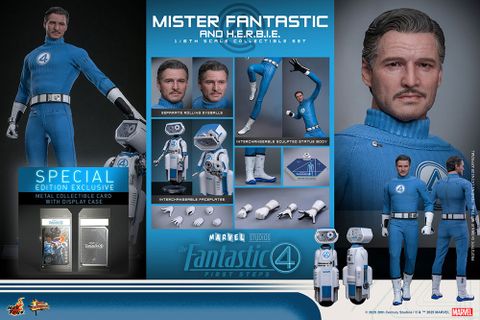 [ĐẶT TRƯỚC] Hot Toys MMS822B : The Fantastic Four: First Steps : Mister Fantastic and H.E.R.B.I.E. 1/6th scale Collectible Set (Special Edition)