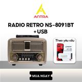  Đài Radio 8091 cổ điển chất liệu gỗ, bắt sóng khỏe, đầy đủ chức năng MP3 Bluetooth, TF, USB 