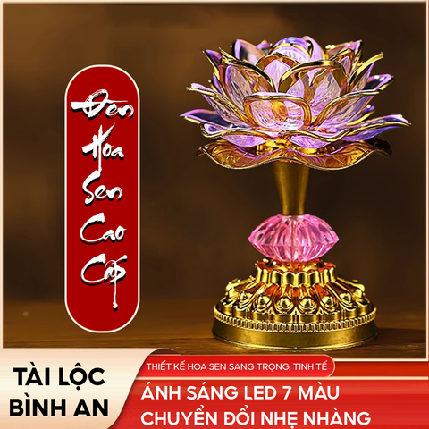  Đèn Bàn Thờ Hoa Sen 7 Màu Tích Hợp 58 Bài Nhạc Phật – Đèn LED Trang Trí Bàn Thờ, Sử Dụng Điện Hoặc Pin Tiểu 
