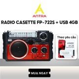  Radio FP-722S thế hệ mới nhiều chức năng, 2 ăng ten, 2 tấm pin năng lượng mặt trời 
