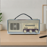  Đài Radio RD-310BT Thiết Kế Ngang Cổ Điển, Bắt Sóng AM/FM/SW, USB, Thẻ Nhớ, Bluetooth, BH 12 Tháng 