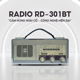  Đài Radio RD-310BT Thiết Kế Ngang Cổ Điển, Bắt Sóng AM/FM/SW, USB, Thẻ Nhớ, Bluetooth, BH 12 Tháng 