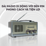  Đài Radio RD-310BT Thiết Kế Ngang Cổ Điển, Bắt Sóng AM/FM/SW, USB, Thẻ Nhớ, Bluetooth, BH 12 Tháng 