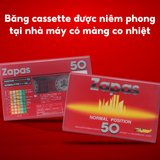  Băng Cassette Trắng Zapas, Vỏ Đỏ Hộp 30 Băng Cassette, Băng Nhạc 50 Phút, Copy Nhạc Theo Yêu Cầu 