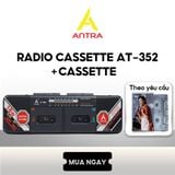  Đài Cassette Antra AT - 352, Thiết Kế Cổ Điển, 2 Cửa Băng, Có Chức Năng Thu Băng, Bắt Sóng Khỏe AM/FM/SW, Chức Năng Bluetooth, USB 
