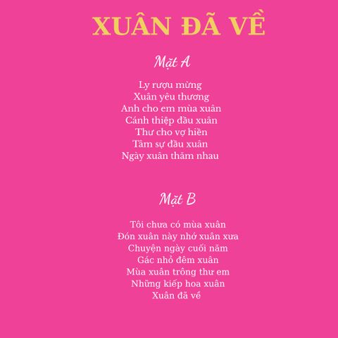  Băng Cassette Nhạc Xuân - Album Xuân Đã Về - Băng Cassette 50p Mới Nguyên Seal 